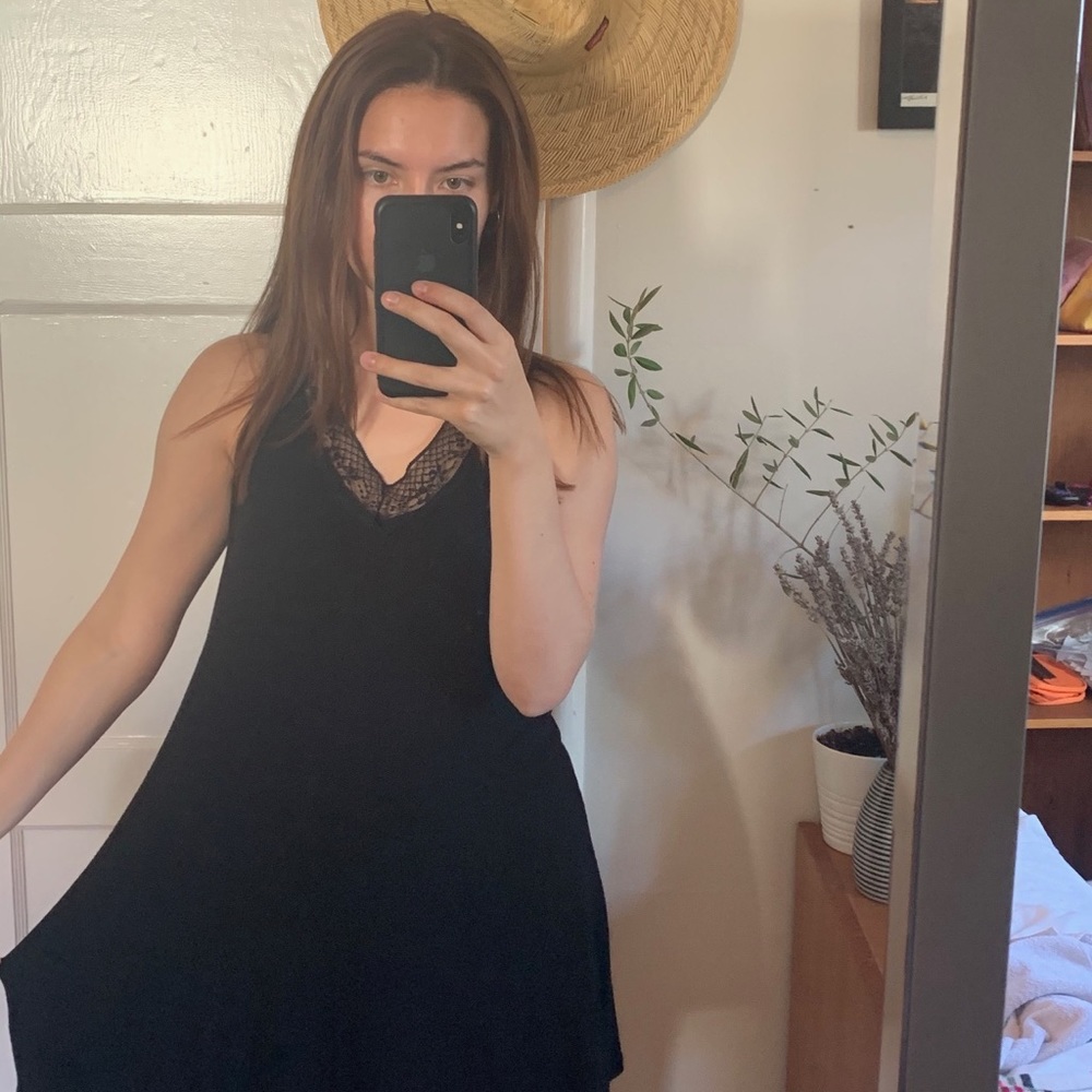 Black midi summer dress